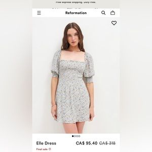 Reformation Elle Dress NWT